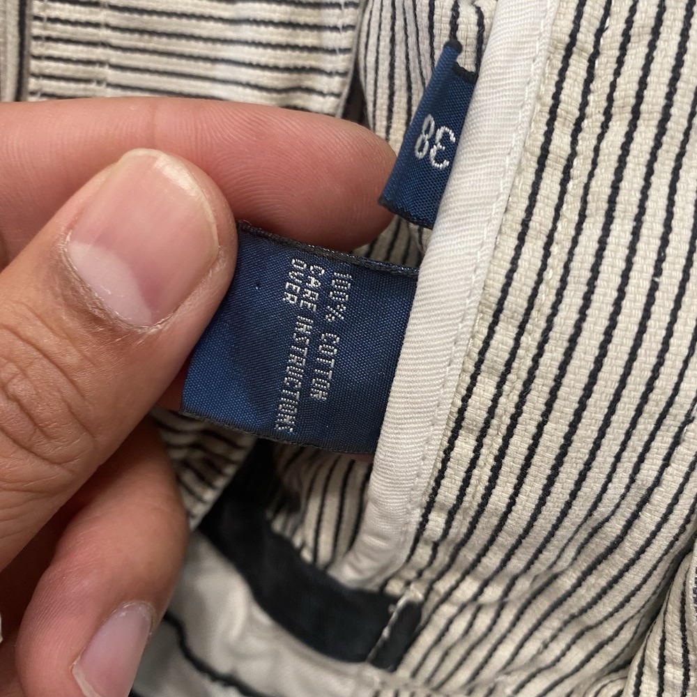 Vintage Y2K Polo Ralph Lauren Vertical Striped Baggy Loose Fit Shorts Mens Sz 38 - Picture 7 of 13